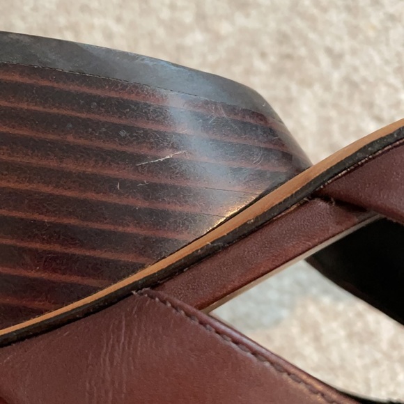 - Donald J. Pliner Jenkin brown wedge sandal size 8 - Picture 9 of 14